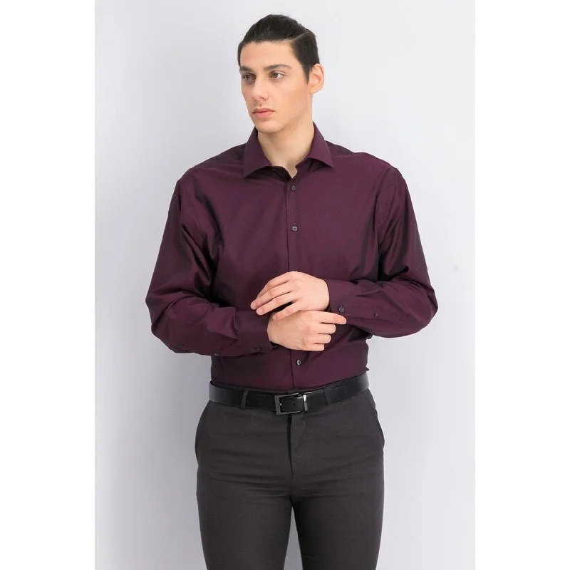 Minimalist Pieces Calvin Klein Men's Classic-Fit Non-Iron Performance Herringbone Spread Collar Dress Shirt Red Size 34-35 Minimalist Pieces Calvin Klein Men's Classic-Fit Non-Iron Performance Herringbone Spread Collar Dress Shirt Red Size 34-35