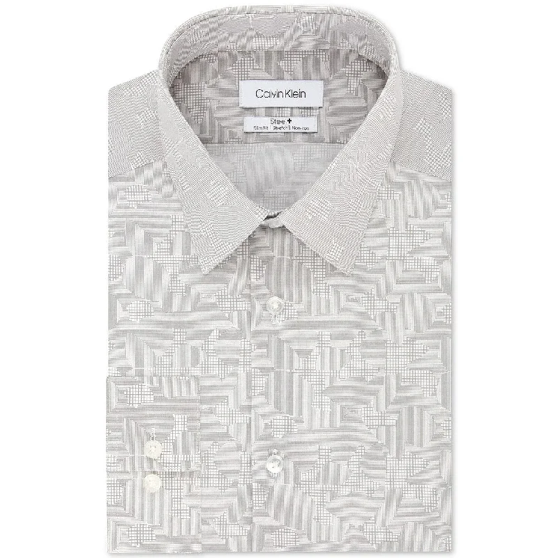 Athletic Gear Calvin Klein Men's Slim-Fit Performance Stretch Print Dress Shirt Gray Size 34X35 - 15X34-35" Athletic Gear Calvin Klein Men's Slim-Fit Performance Stretch Print Dress Shirt Gray Size 34X35 - 15X34-35"