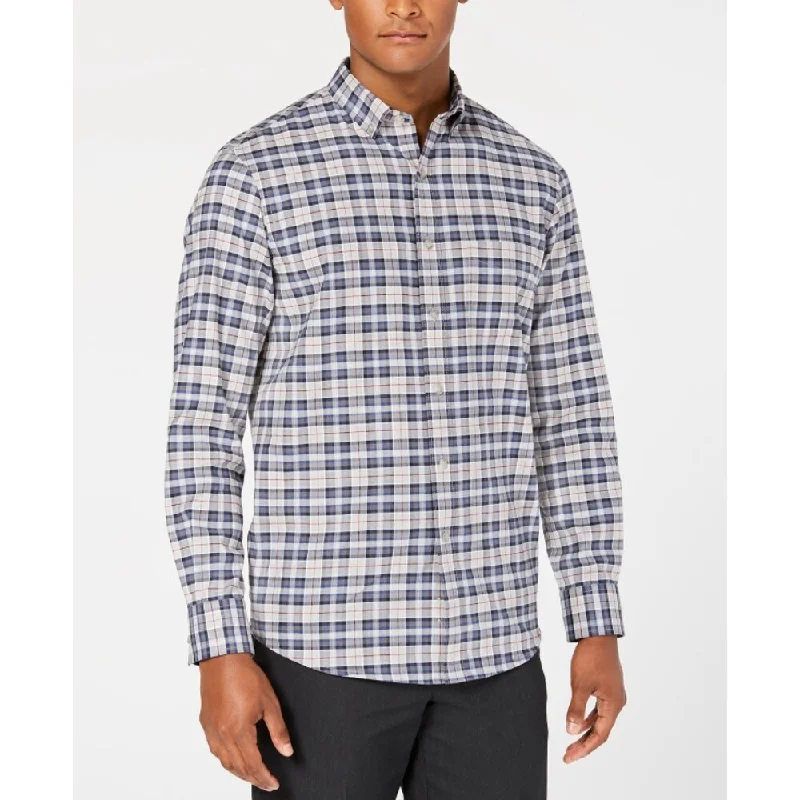 Relaxed Styles Club Room Men's Aniston Button Up Shirt Grey Size X-Large
