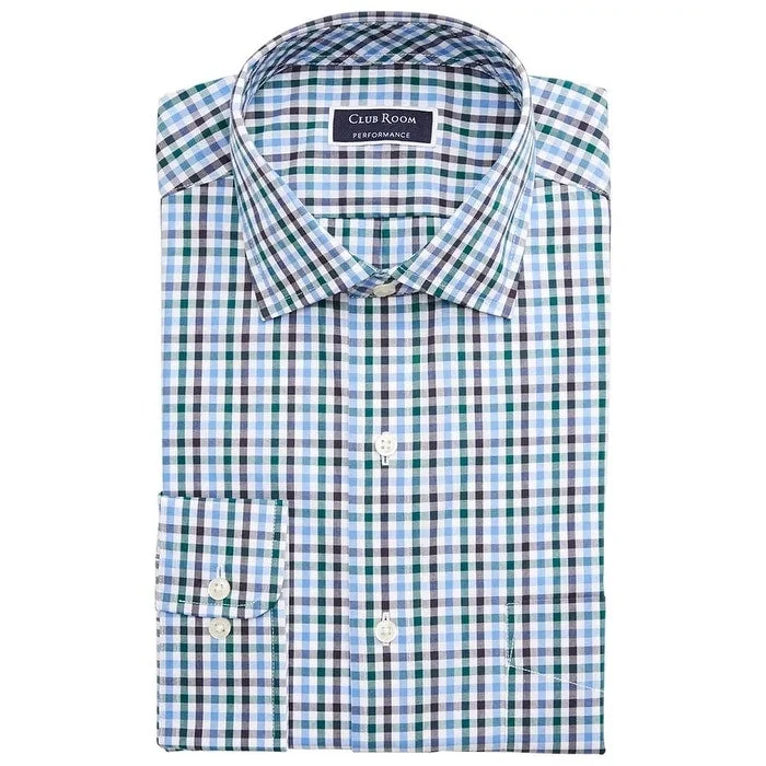 Weekend Gear Club Room Men's Classic/Regular-Fit Stretch Wrinkle-Resistant Gingham Dress Shirt Navy Size 15.5X34-35 Weekend Gear Club Room Men's Classic/Regular-Fit Stretch Wrinkle-Resistant Gingham Dress Shirt Navy Size 15.5X34-35