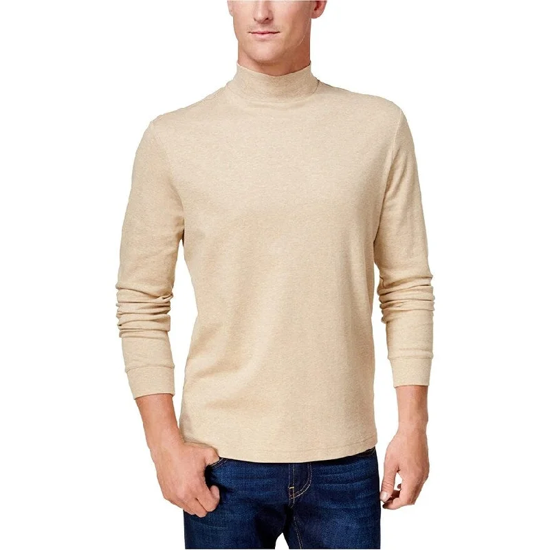Casual Footwear Club Room Men's Solid Mock-Neck Shirt Brown Size X-Large