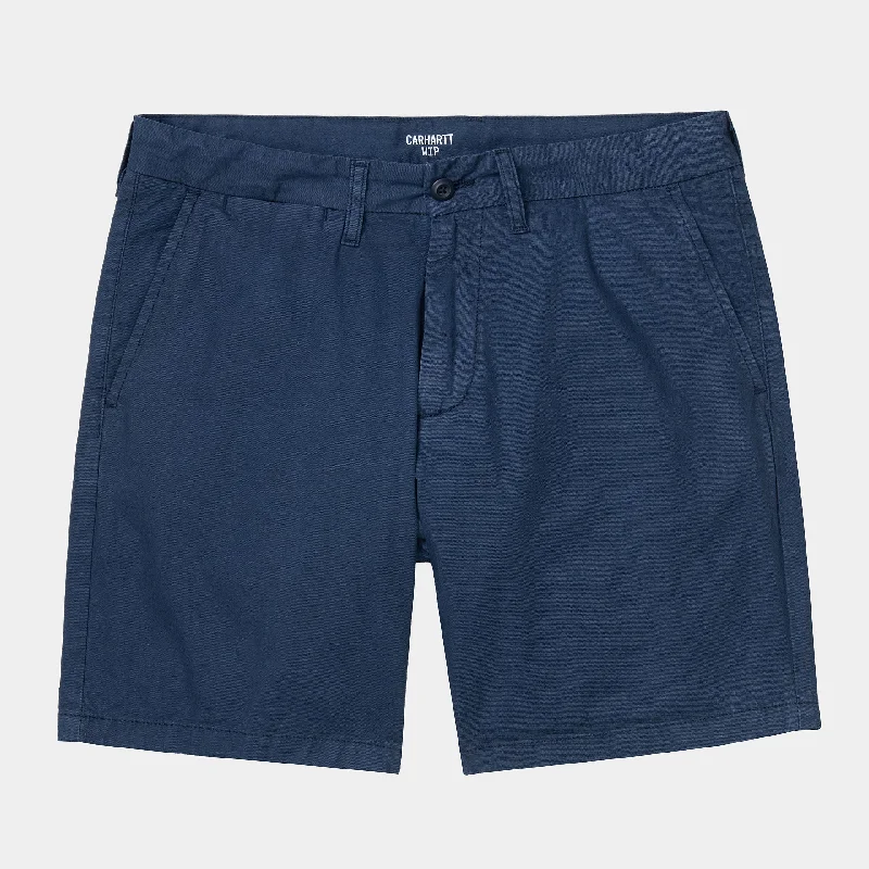 Street Outfit Carhartt John Short Garment Dyed Blue