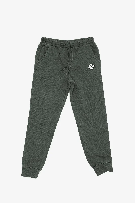 Fashionable Wear Diamond Patch Pigment Dyed Sweatpants