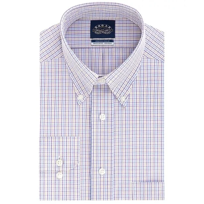 Streetwear Clothing Eagle Men's Classic Fit Stretch Collar Dress Shirt Purple Size 17.5X32X33 Streetwear Clothing Eagle Men's Classic Fit Stretch Collar Dress Shirt Purple Size 17.5X32X33