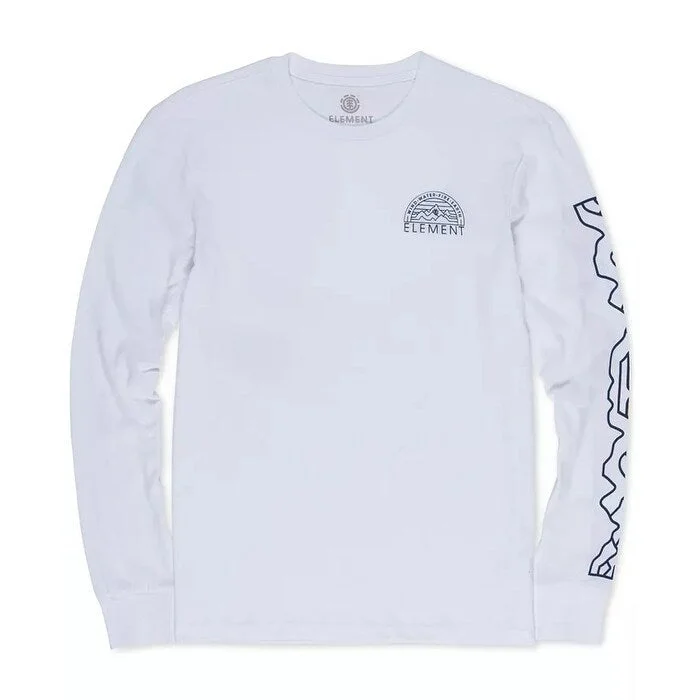Lightweight Tops Element Men's Odyssey Graphic Long-Sleeve T-Shirt White Size X-Large - XL
