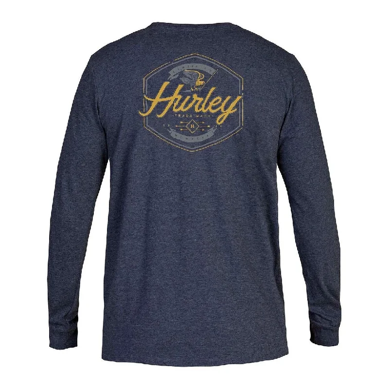 Fashion Jacket Hurley Men's Time & Time Again Long Sleeve T-Shirt Blue Size XX-Large Fashion Jacket Hurley Men's Time & Time Again Long Sleeve T-Shirt Blue Size XX-Large