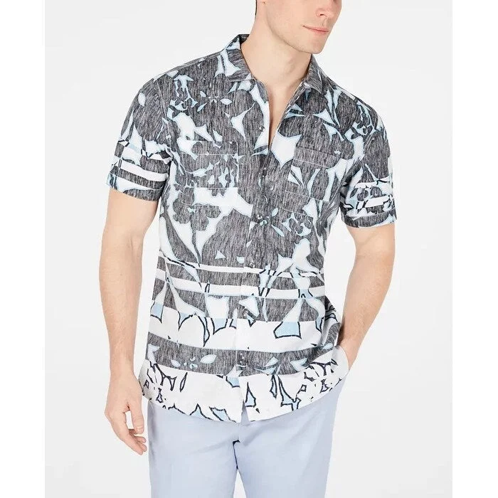 Comfy Pants INC International Concepts Men's Frag Pattern Shirt Blue Size XL - X-Large Comfy Pants INC International Concepts Men's Frag Pattern Shirt Blue Size XL - X-Large