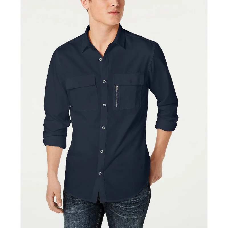 Casual Attire INC International Concepts Men's Pocket Shirt Blue Size 3XL