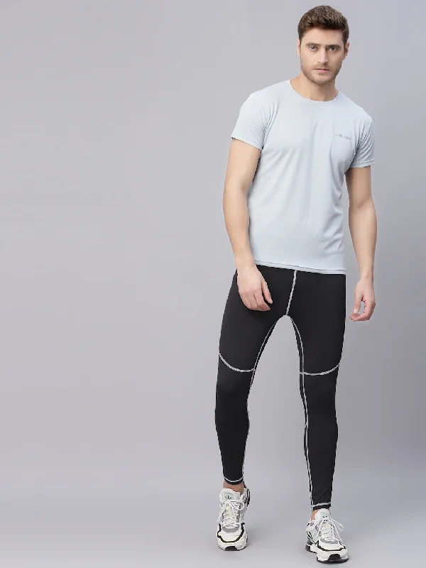 Winter Outfits JUMP USA Black Rapid-Dry Training Tights For Men