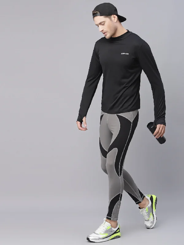 Casual Shoes JUMP USA Grey-Black Rapid-Dry Training Tights For Men