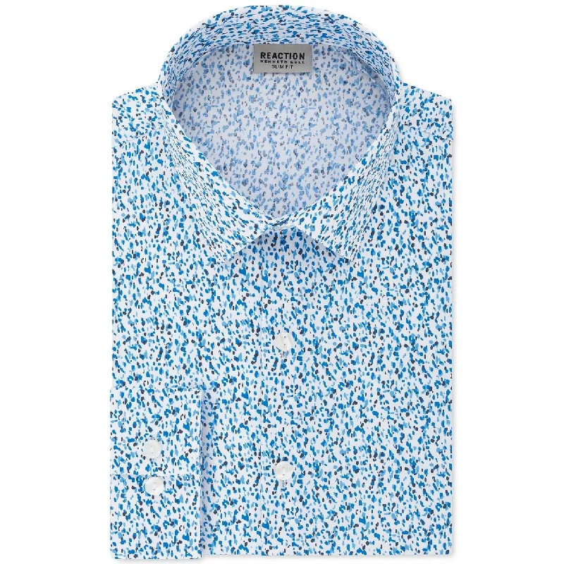 Relaxed Jackets Kenneth Cole Reaction Men's Printed Dress Shirt Blue Size 15-32-33 - 15.5X32-33 Relaxed Jackets Kenneth Cole Reaction Men's Printed Dress Shirt Blue Size 15-32-33 - 15.5X32-33