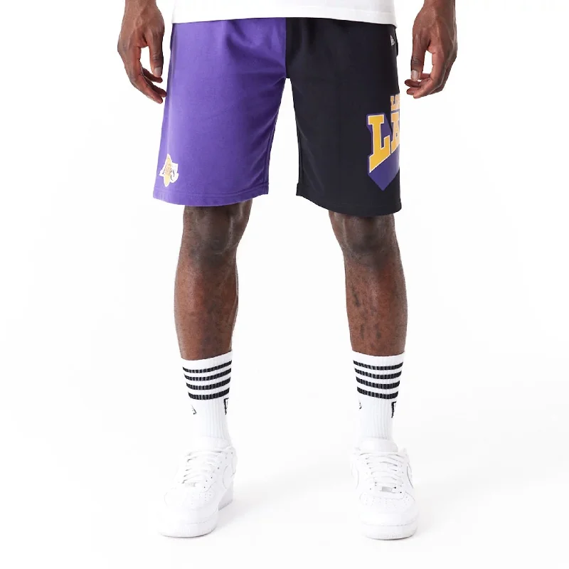 Comfortable Fits LA Lakers NBA Graphic Purple Shorts