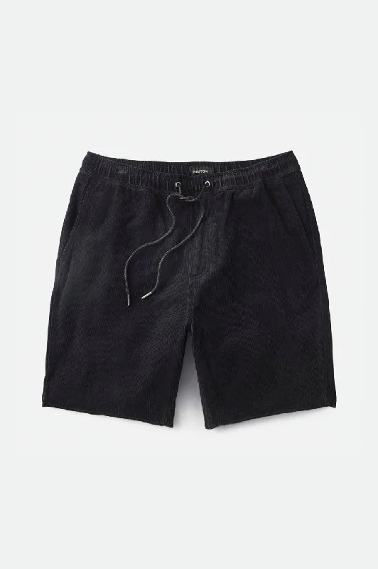 Layered Outfits Madrid II Corduroy Short 8" - Black Cord