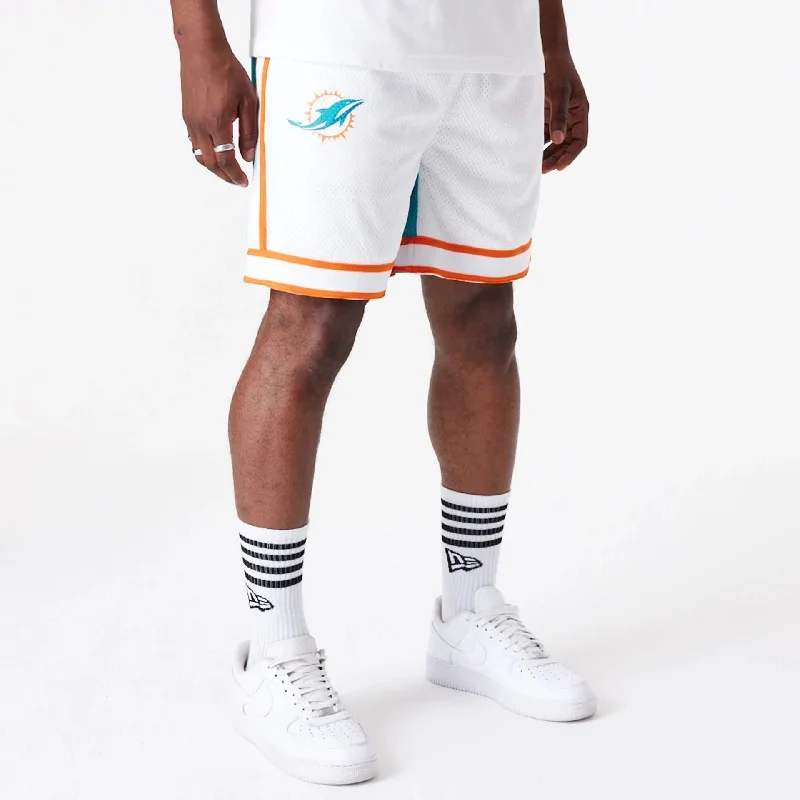 Minimal Apparel Miami Dolphins NFL Colour Block White Shorts