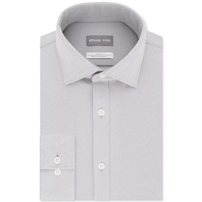 Trendy Shoes Michael Kors Men's Button-Down Shirt 18 34/35 6052 Blue Size 18X34-35