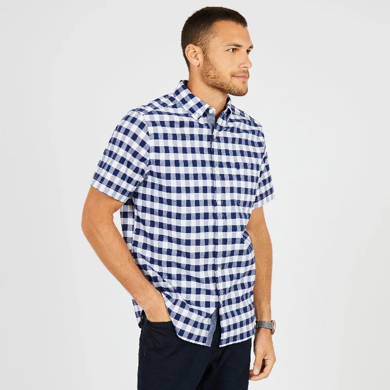 Fall Fashion Nautica Men's Plaid Oxford Classic Fit Stretch Short Sleeve Shirt Blue Size Extra Large Fall Fashion Nautica Men's Plaid Oxford Classic Fit Stretch Short Sleeve Shirt Blue Size Extra Large