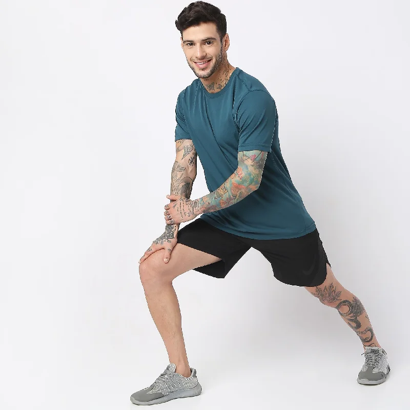 Casual Fits Regular Fit Solid AirDry ⓒ T-Shirt