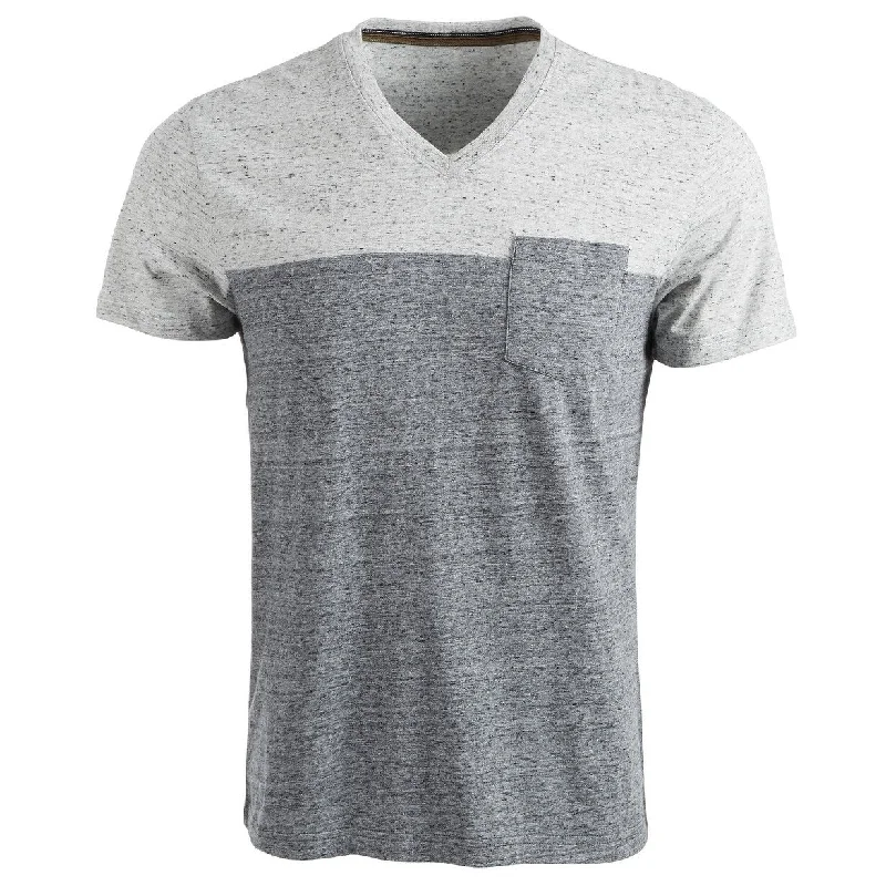 Lightweight Tops Sun + Stone Men's Heathered V-Neck T-Shirt Gray Size Large