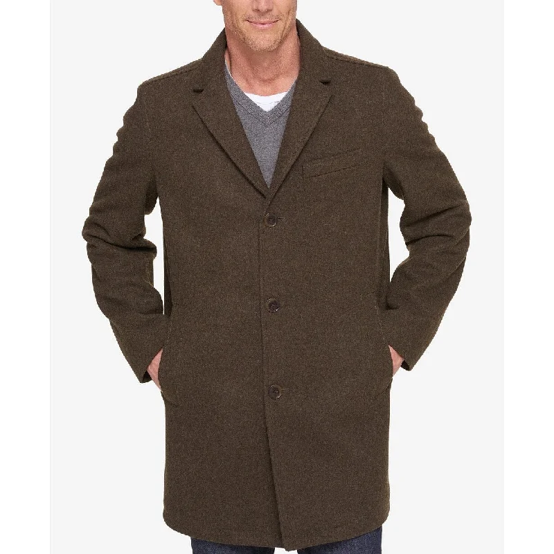 Simple Styles Tommy Hilfiger Men's Slim-Fit Top Coat Brown Size Medium