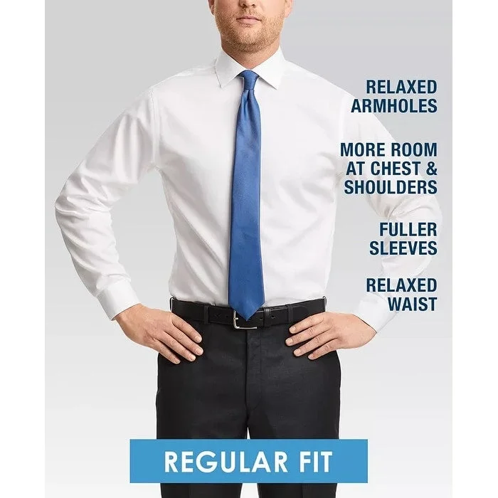Comfortable Fits Van Heusen Men's Classic/Regular Fit Flex Collar Stretch Gray Check Dress Shirt Gray Size 32-33 Comfortable Fits Van Heusen Men's Classic/Regular Fit Flex Collar Stretch Gray Check Dress Shirt Gray Size 32-33