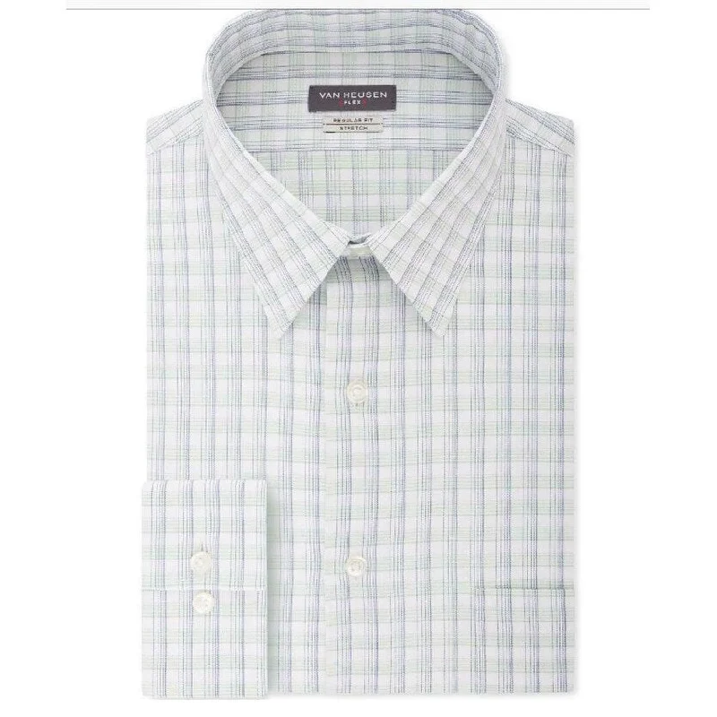 Street Outfit Van Heusen Men's Classic/Regular-Fit Wrinkle-Free Performance Stretch Flex Collar Plaid Dress Shirt Blue Size 34-35 Street Outfit Van Heusen Men's Classic/Regular-Fit Wrinkle-Free Performance Stretch Flex Collar Plaid Dress Shirt Blue Size 34-35