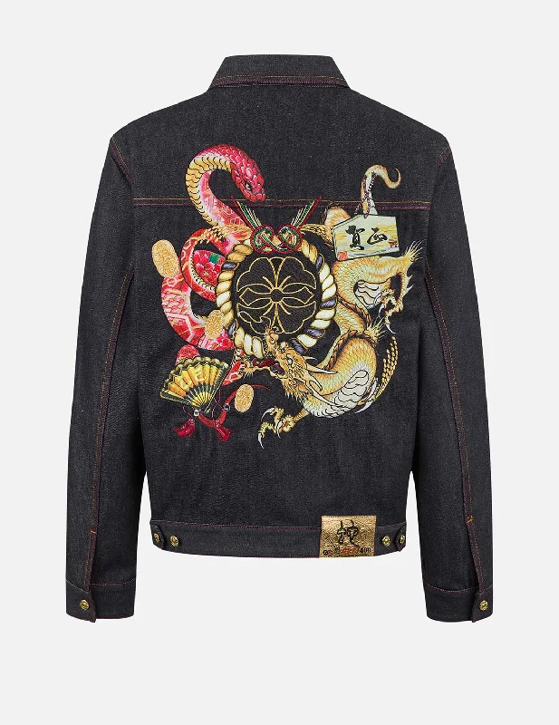 Lightweight Tops 2024 Limited Edition Year of the  Snake Relax Fit Denim Jacket