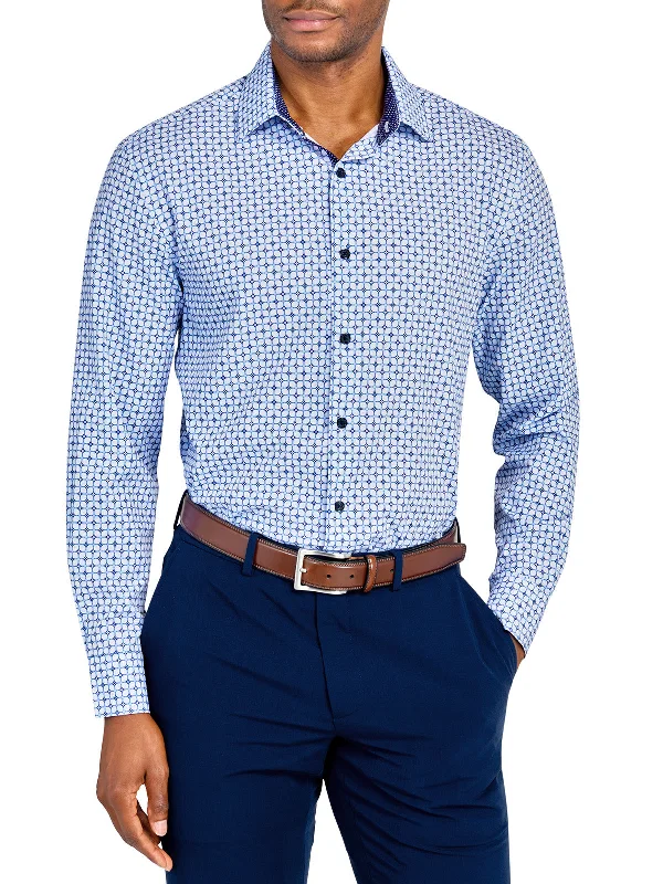 Comfy Pants Abstract Circle Performance Dress Shirt