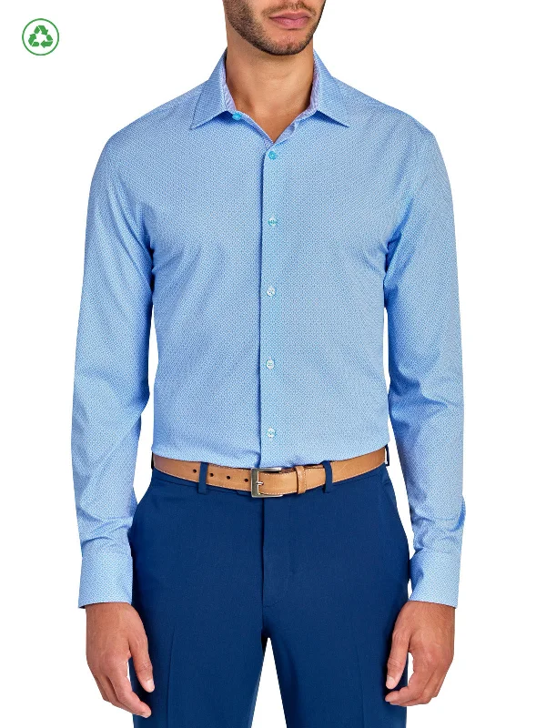 Layered Styles Abstract Geo Performance Dress Shirt