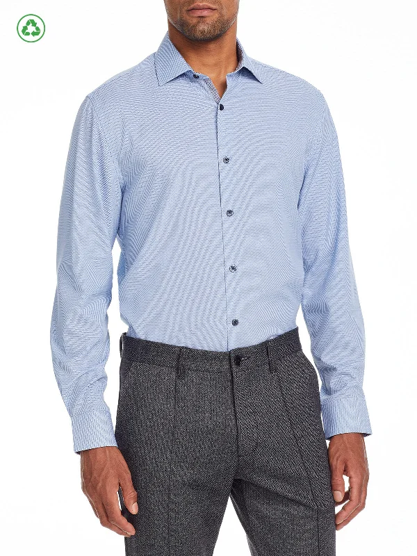 Casual Button-ups Broken Stripe Performance Dress Shirt