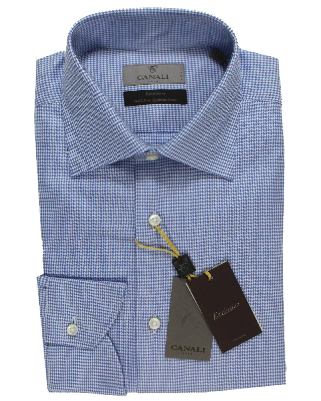 Relaxed T-shirts Canali Dress Shirt White Navy Houndstooth 40 - 15 3/4 Modern Fit - Exclusive Collection Relaxed T-shirts Canali Dress Shirt White Navy Houndstooth 40 - 15 3/4 Modern Fit - Exclusive Collection