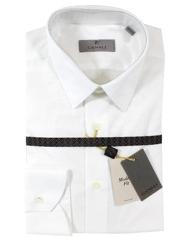 Classic Styles Canali Dress Shirt White 40 - 15 3/4 Pointed Collar