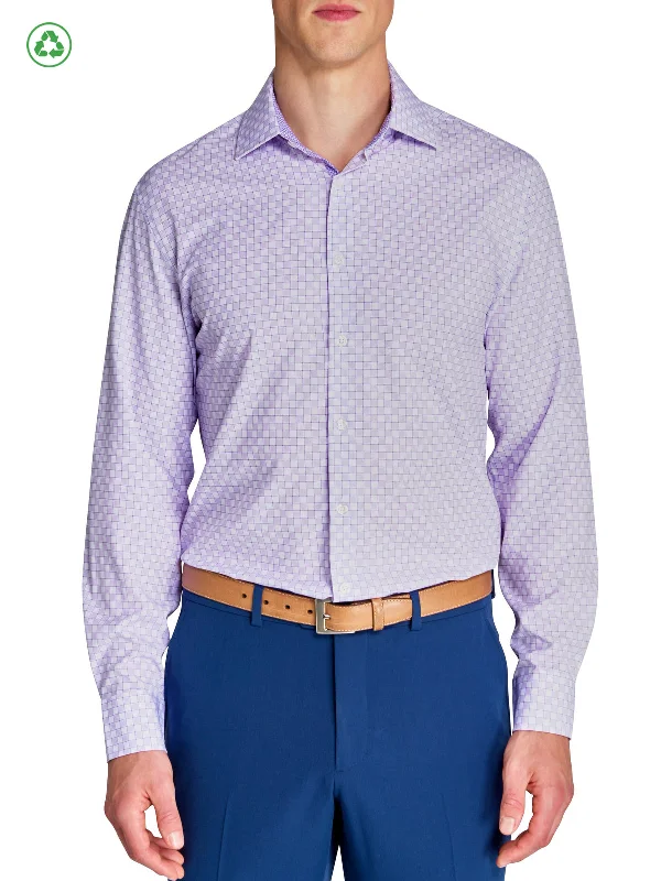 Easygoing Wardrobe Checkered Performance Dress Shirt