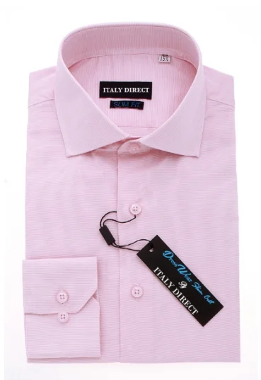 Casual Button-ups Baby Pink Slim Fit Dress Shirt