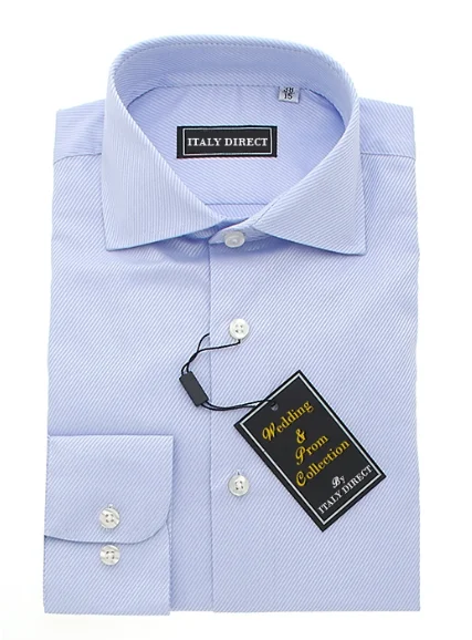 Fashion Jeans Blue Striped Classic Fit Dress Shirt