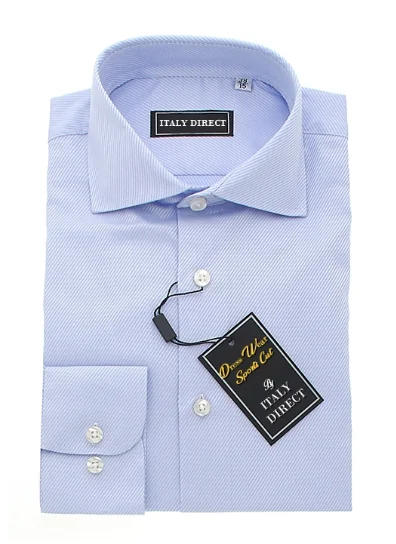 Urban Gear Light Blue Striped Sport Fit Dress Shirt