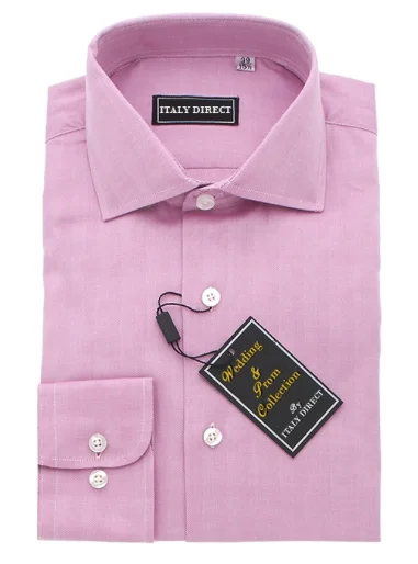 Weekend Styles Pink Classic Fit Dress Shirt
