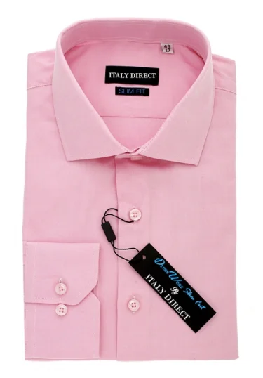 Comfy Tops Pink Slim Fit Dress Shirt