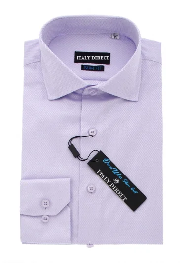 Relaxed Jackets Purple Crosshatch Slim Fit Dress Shirt