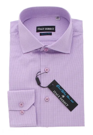 Daily Looks Purple Striped Slim Fit Dress Shirt