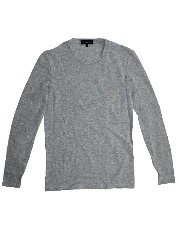Relaxed T-shirts Ermenegildo Zegna Long Sleeve Stretch T-Shirt Gray Undershirt L FINAL SALE Relaxed T-shirts Ermenegildo Zegna Long Sleeve Stretch T-Shirt Gray Undershirt L FINAL SALE