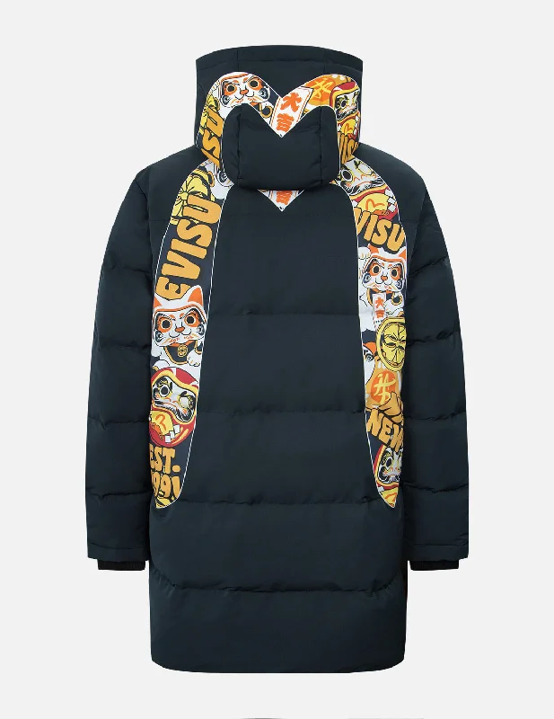 Elegant Outfits EVISU Squad Daicock Print Down Coat