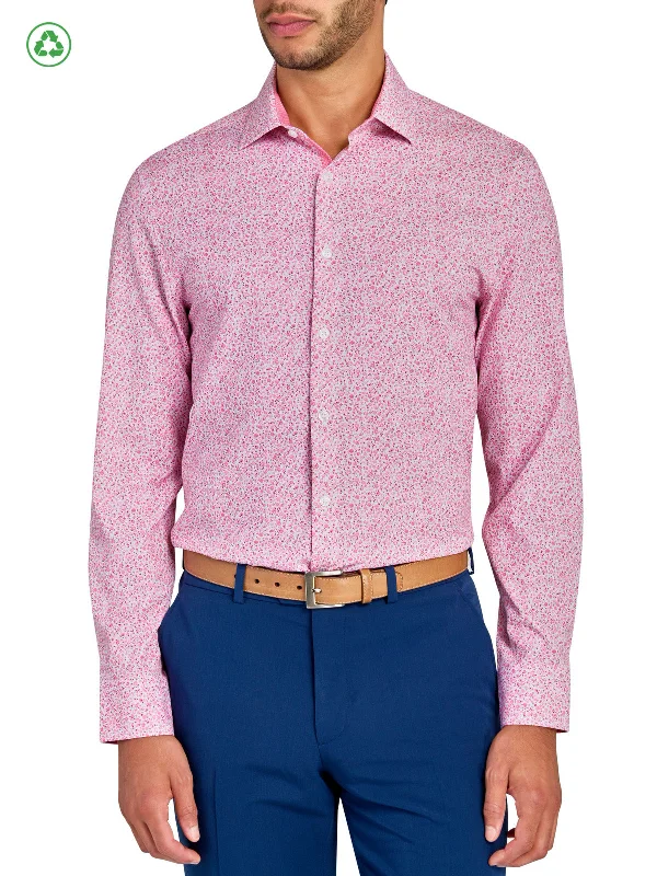 Trendy Shoes Floral Performance Dress Shirt