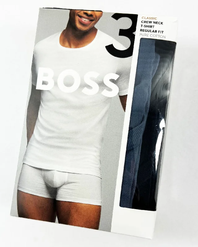 Soft Fabrics Hugo Boss Men T-Shirts 3-Pack Crew Neck Regular Fit M