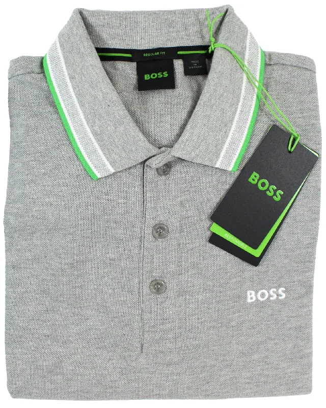 Urban Fashion Hugo Boss Polo Shirt Regular Fit Heather Gray Men L