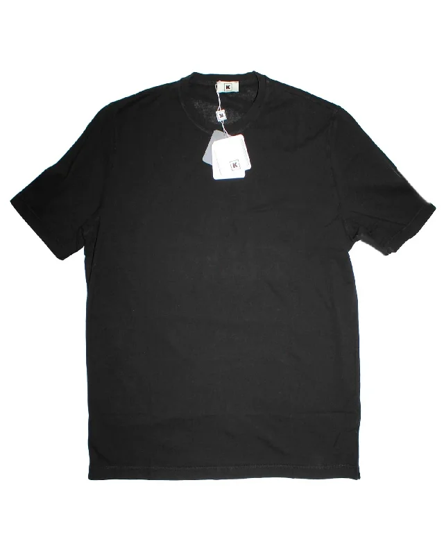 Active Styles Kired Kiton T-Shirt Black Crêpe Cotton EU 52 / L