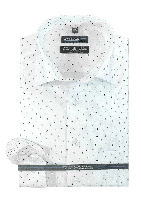 Athletic Tops Leo Chevalier 100% Cotton No Iron Spread Collar Tall Fit - 524171QT 1737