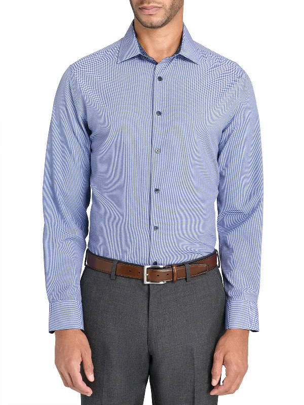 Travel Wear Micro Houndstooth Performance Dress Shirt