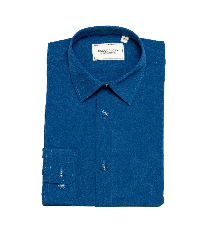 Casual Shoes MSH9801 French Blue- 4Way Stretch Shirt. Available in 17 Colors!