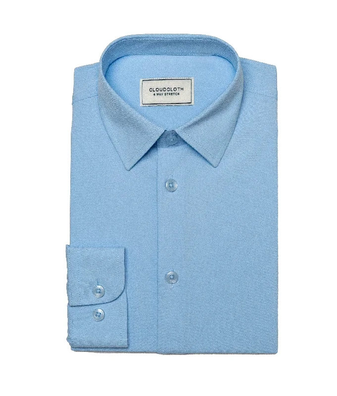 Winter Outfits MSH9801 Light Blue- 4Way Stretch Shirt. Available in 17 Colors!