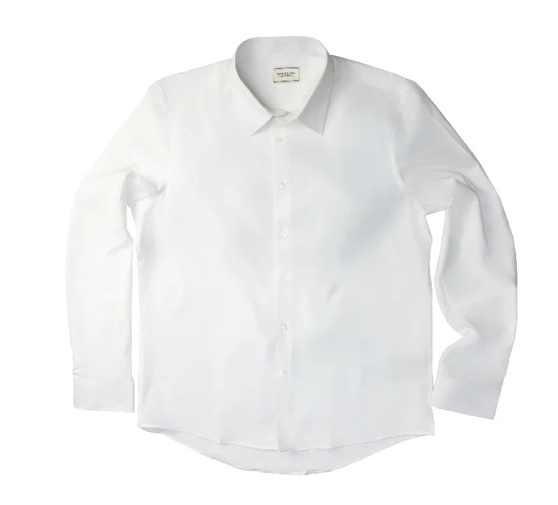 Elegant Outfits MSH9801 White- 4Way Stretch Shirt. Available in 17 Colors!